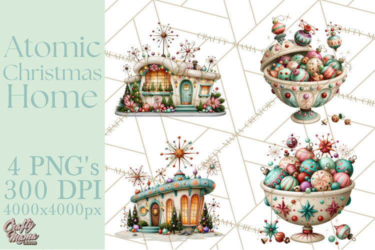 Atomic Christmas Home PNG Clipart example image 1