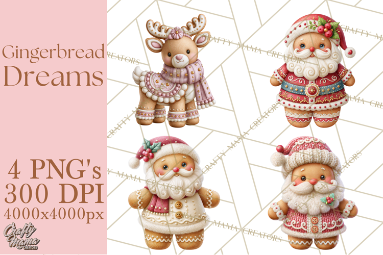 Gingerbread Christmas Clipart PNG