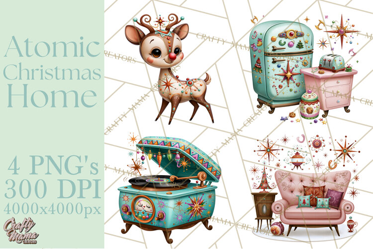 Atomic Christmas Home PNG Clipart example image 1
