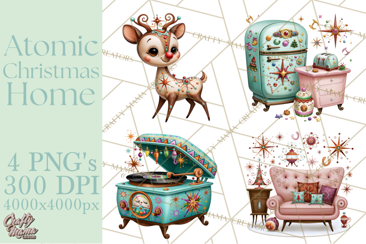 Atomic Christmas Home PNG Clipart