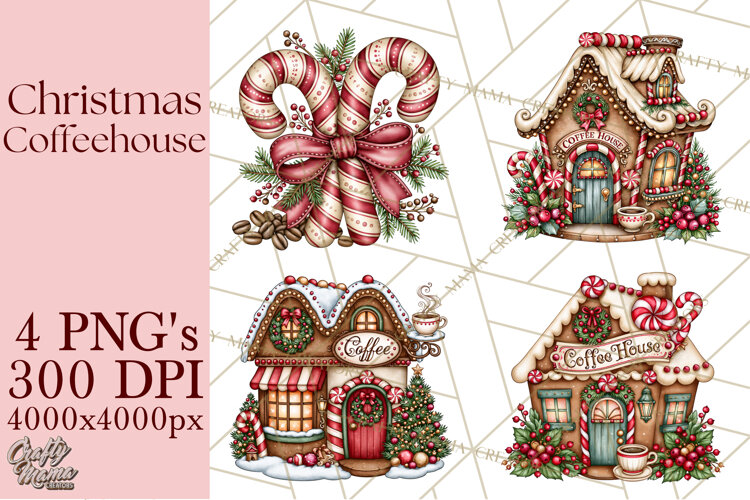 Christmas Coffeehouse PNG Clipart example image 1