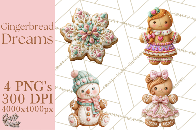 Gingerbread Christmas Clipart PNG