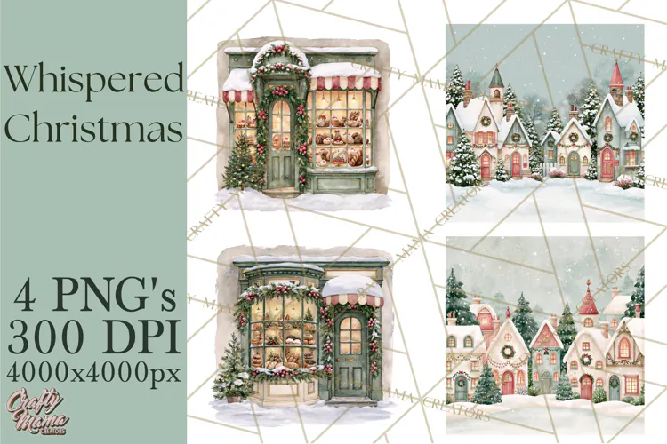 Christmas Watercolor Backgrounds PNG