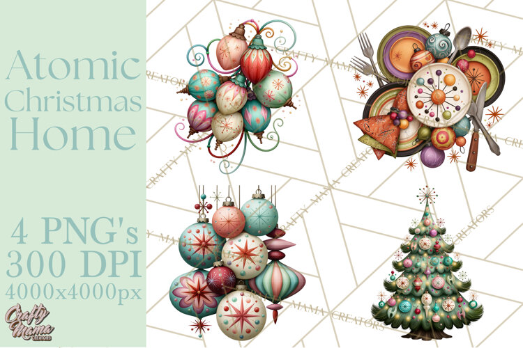 Atomic Christmas Home PNG Clipart example image 1