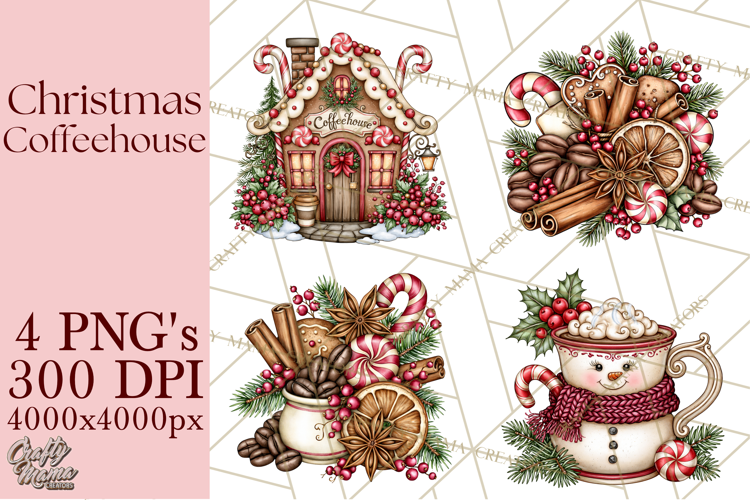 Christmas Coffeehouse PNG Clipart