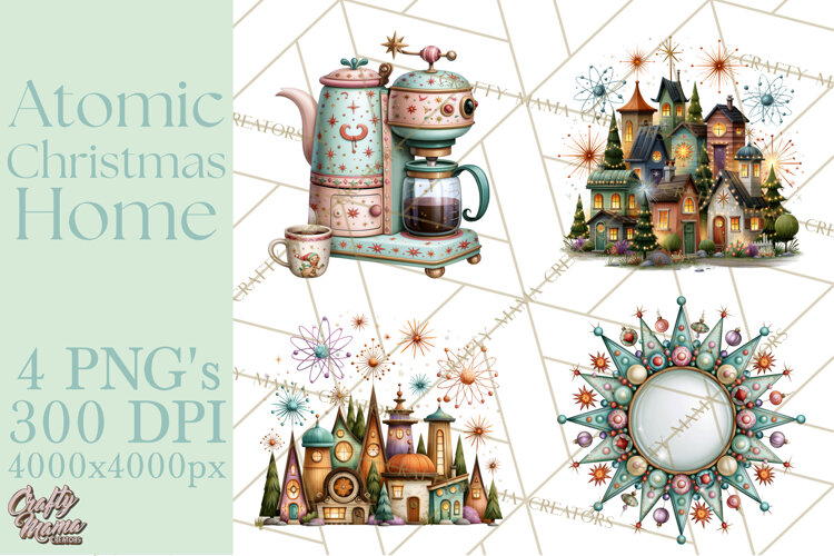 Atomic Christmas Home PNG Clipart example image 1