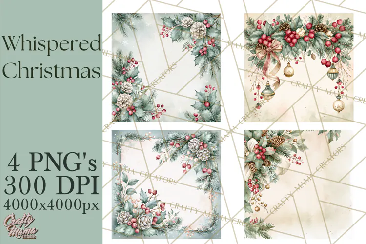 Christmas Watercolor Backgrounds PNG
