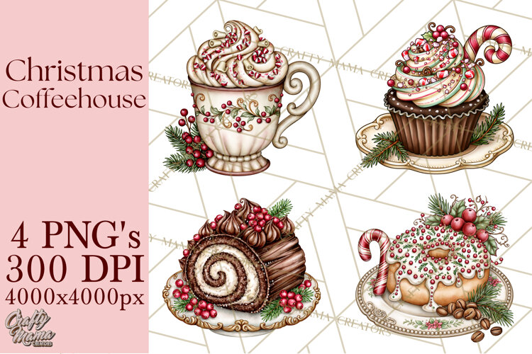 Christmas Coffeehouse PNG Clipart example image 1