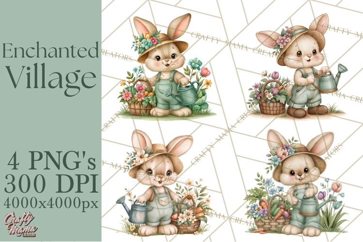 Enchanted Village Clipart PNG, Cozy Cottage Town