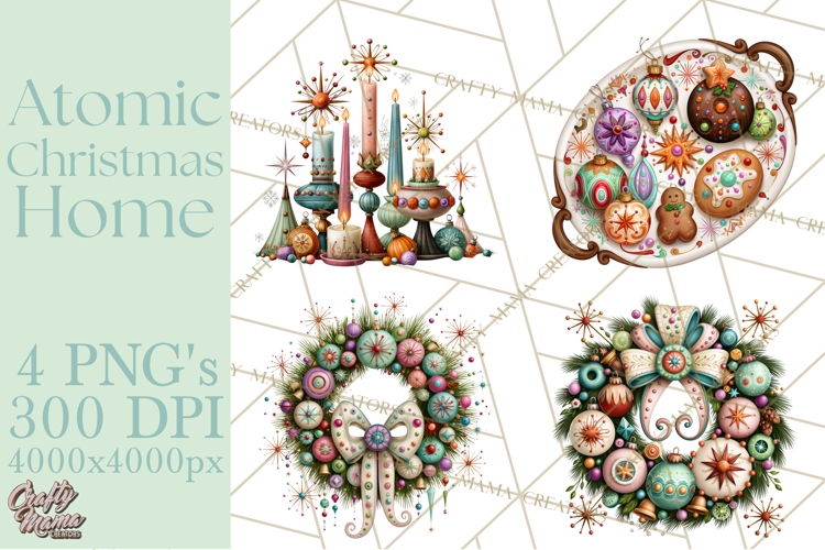 Atomic Christmas Home PNG Clipart