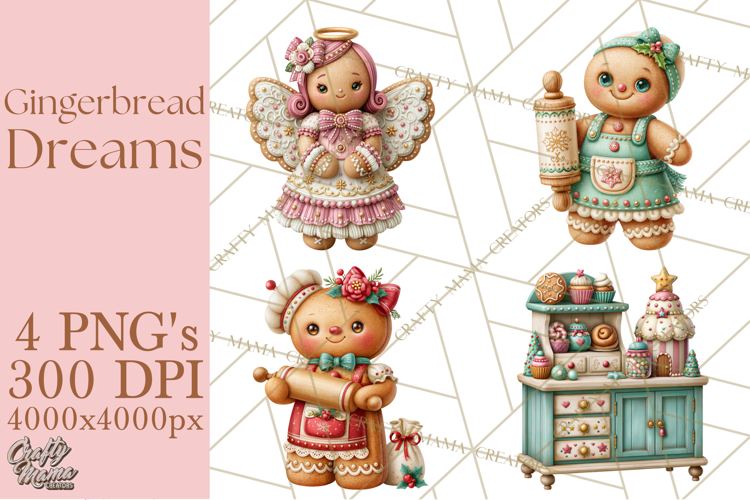 Gingerbread Christmas Clipart PNG