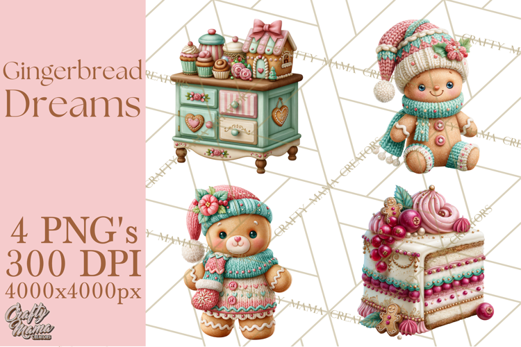 Gingerbread Christmas Clipart PNG