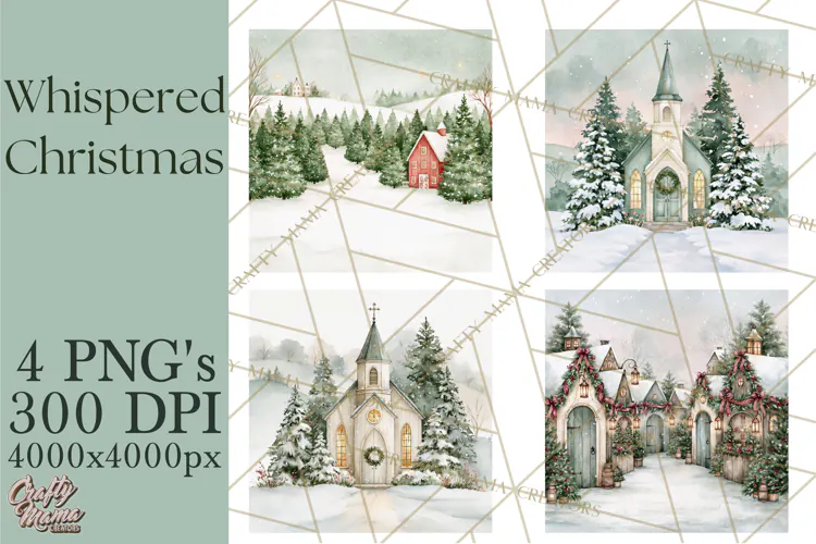 Christmas Watercolor Backgrounds PNG