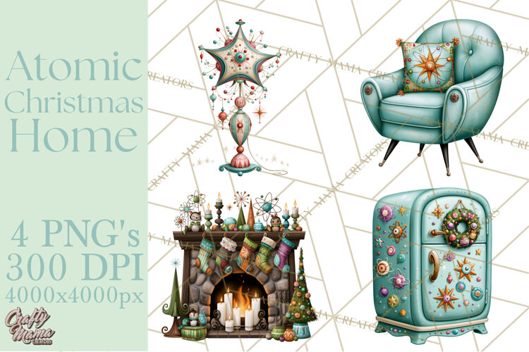 Atomic Christmas Home PNG Clipart example image 1