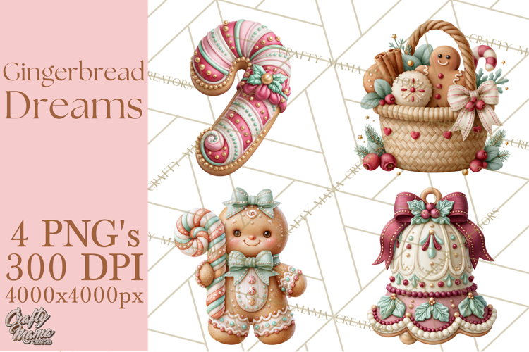 Gingerbread Christmas Clipart PNG