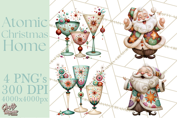 Atomic Christmas Home PNG Clipart