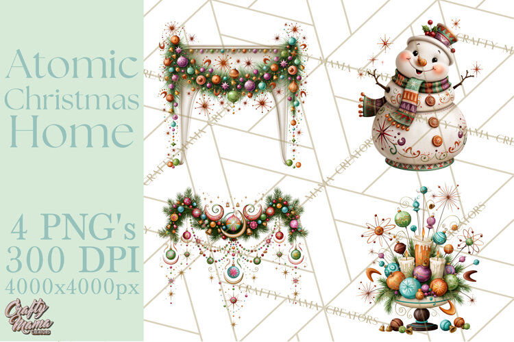 Atomic Christmas Home PNG Clipart example image 1