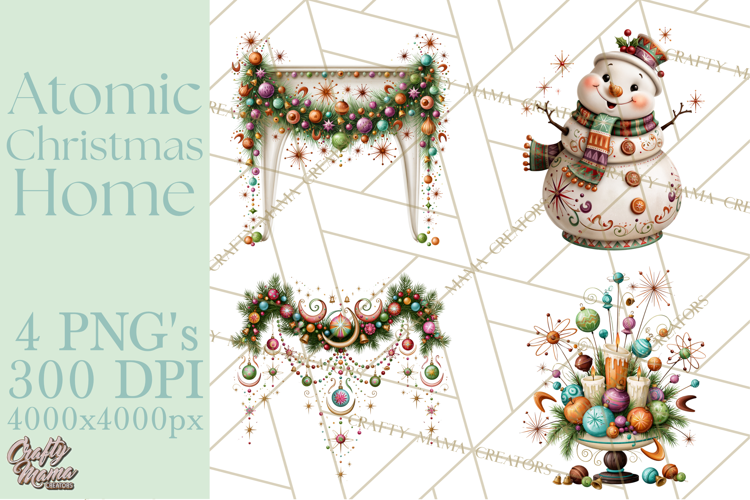 Atomic Christmas Home PNG Clipart