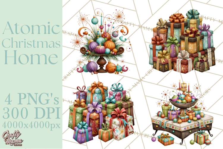 Atomic Christmas Home PNG Clipart