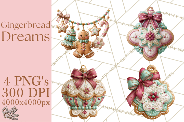 Gingerbread Christmas Clipart PNG