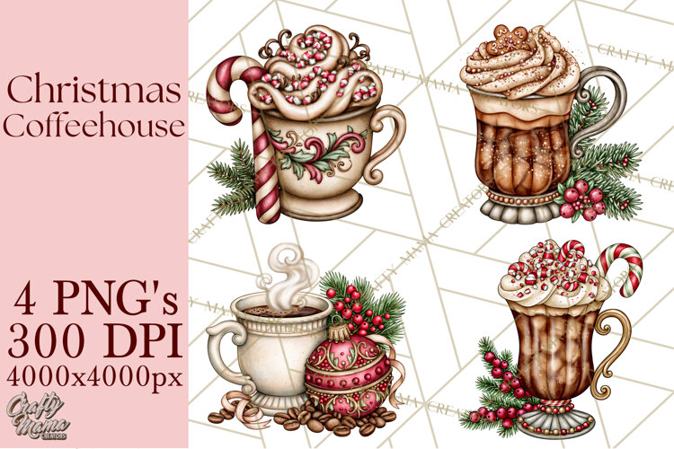 Christmas Coffeehouse PNG Clipart example image 1