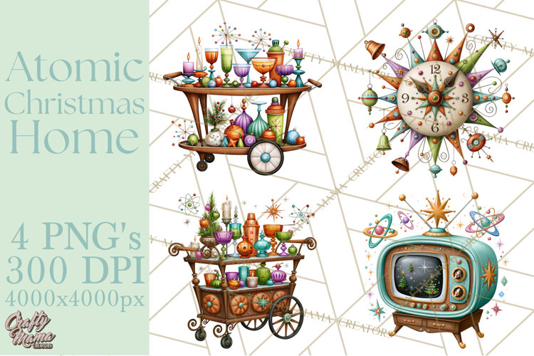 Atomic Christmas Home PNG Clipart example image 1