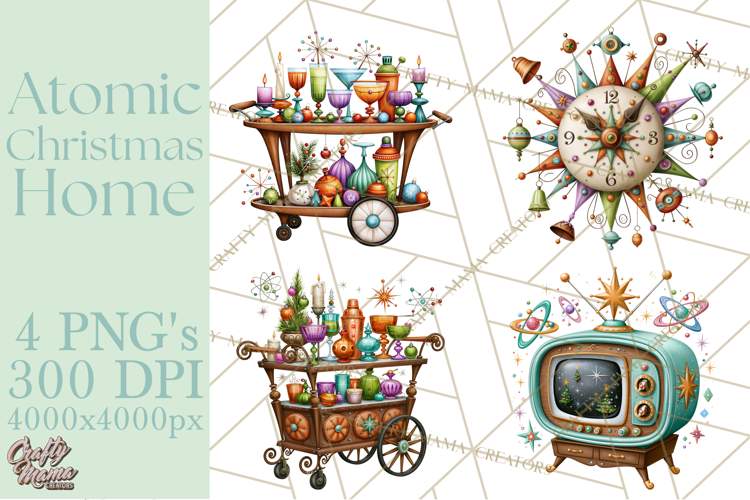 Atomic Christmas Home PNG Clipart