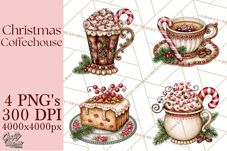 Christmas Coffeehouse PNG Clipart example image 1