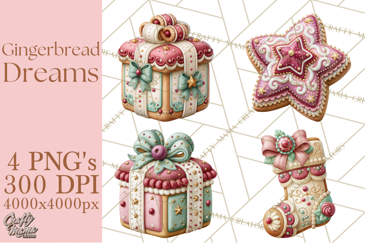 Gingerbread Christmas Clipart PNG
