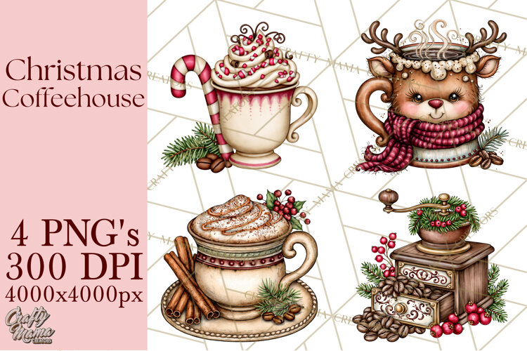 Christmas Coffeehouse PNG Clipart example image 1