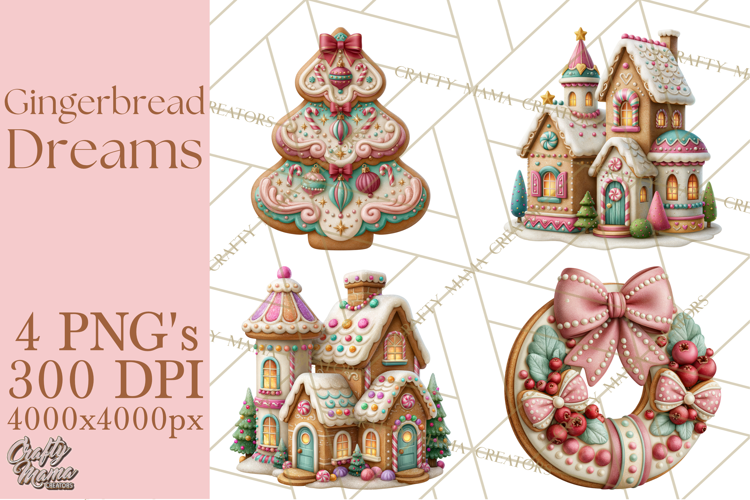 Gingerbread Christmas Clipart PNG