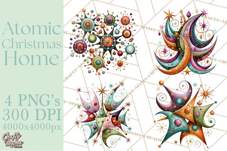 Atomic Christmas Home PNG Clipart example image 1