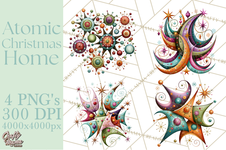 Atomic Christmas Home PNG Clipart