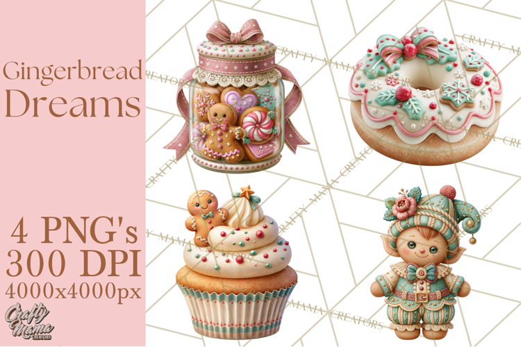 Gingerbread Christmas Clipart PNG