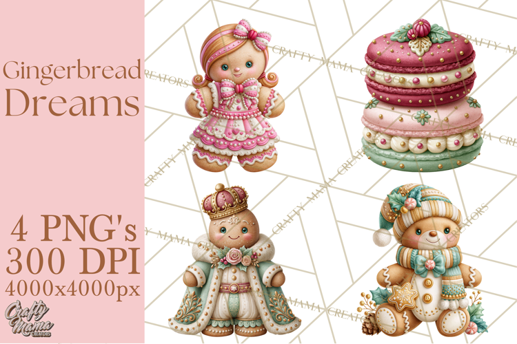 Gingerbread Christmas Clipart PNG