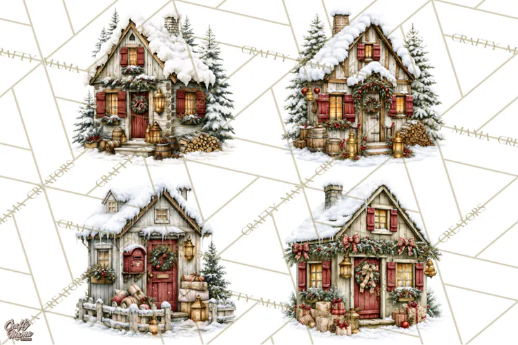 Snowman Christmas Market Clipart, Vintage Christmas Png