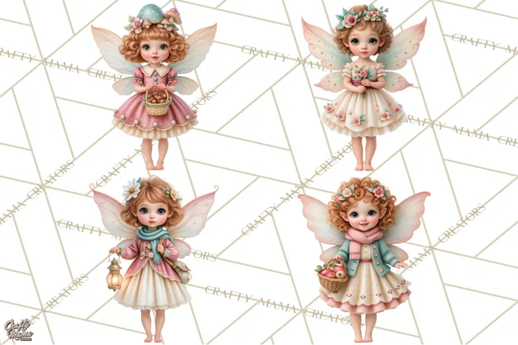 Fairy Garden Clipart, Whimsical Fairy Hollow PNG, Mushroom