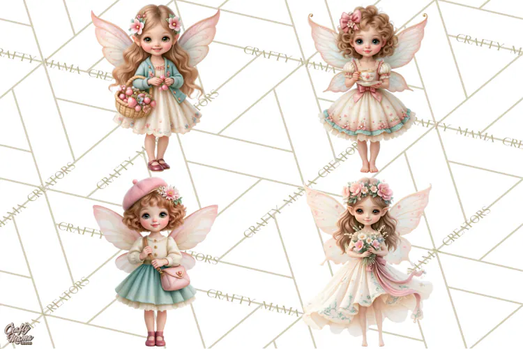 Fairy Garden Clipart, Whimsical Fairy Hollow PNG, Mushroom