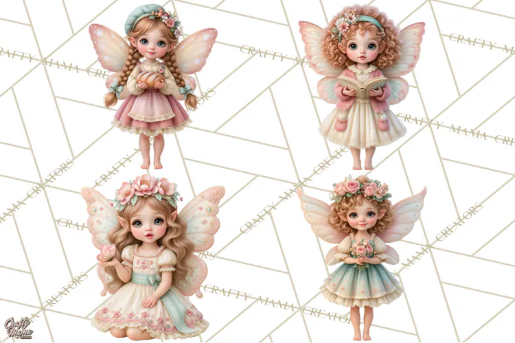 Fairy Garden Clipart, Whimsical Fairy Hollow PNG, Mushroom