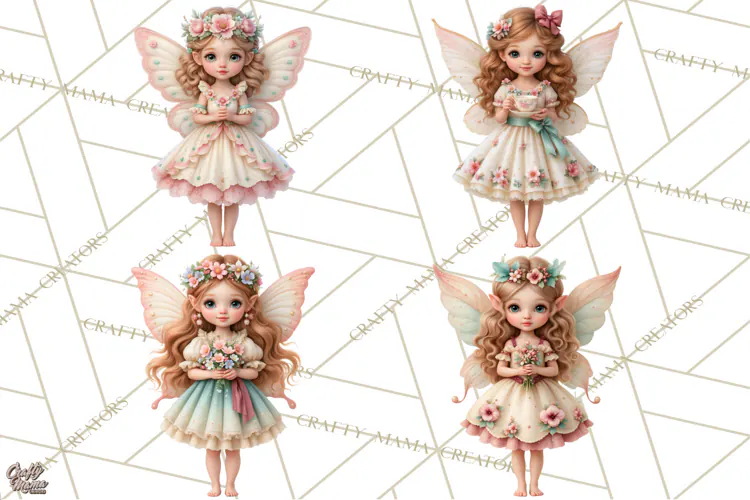 Fairy Garden Clipart, Whimsical Fairy Hollow PNG, Mushroom