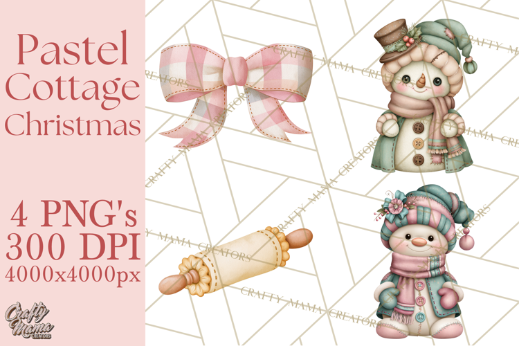 Cozy Cottage Christmas Clipart PNG