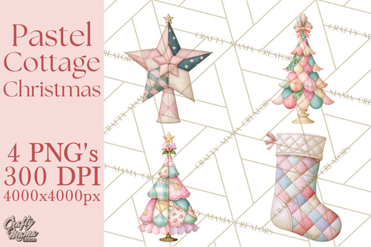 Cozy Cottage Christmas Clipart PNG example image 1