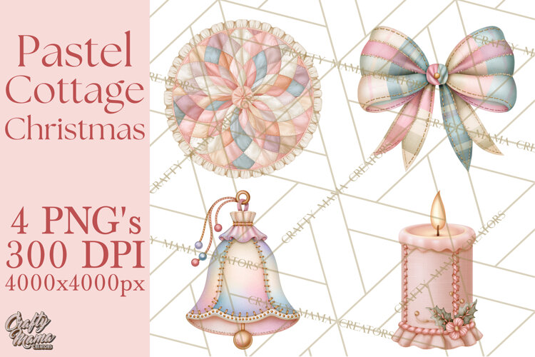 Cozy Cottage Christmas Clipart PNG example image 1