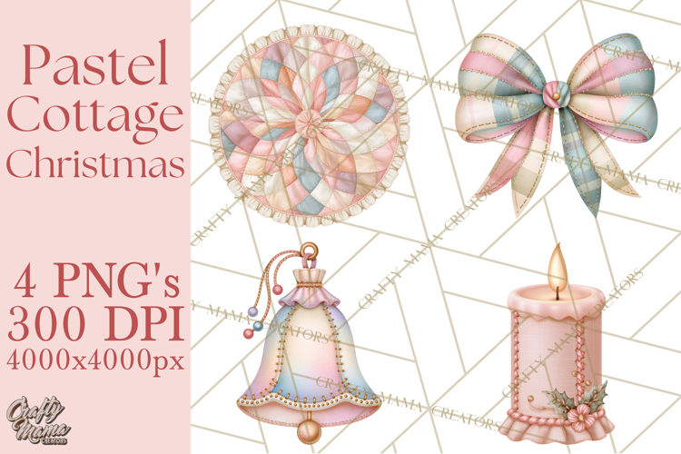 Cozy Cottage Christmas Clipart PNG