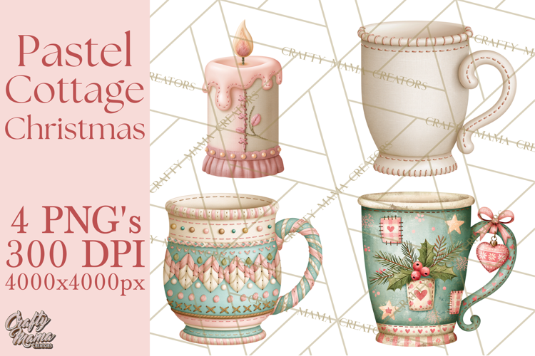 Cozy Cottage Christmas Clipart PNG