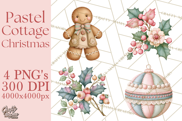 Cozy Cottage Christmas Clipart PNG