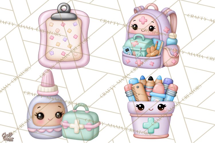 School Nurse Kawaii Clipart example image 1