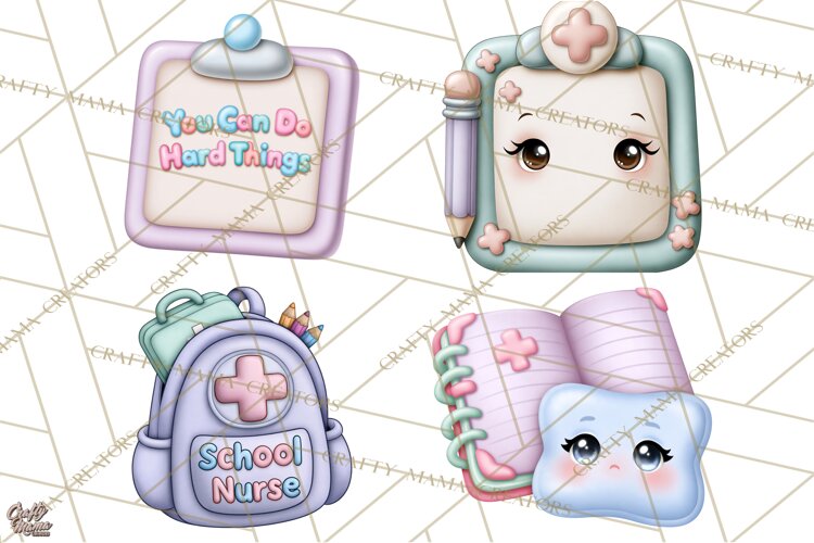 School Nurse Kawaii Clipart example image 1