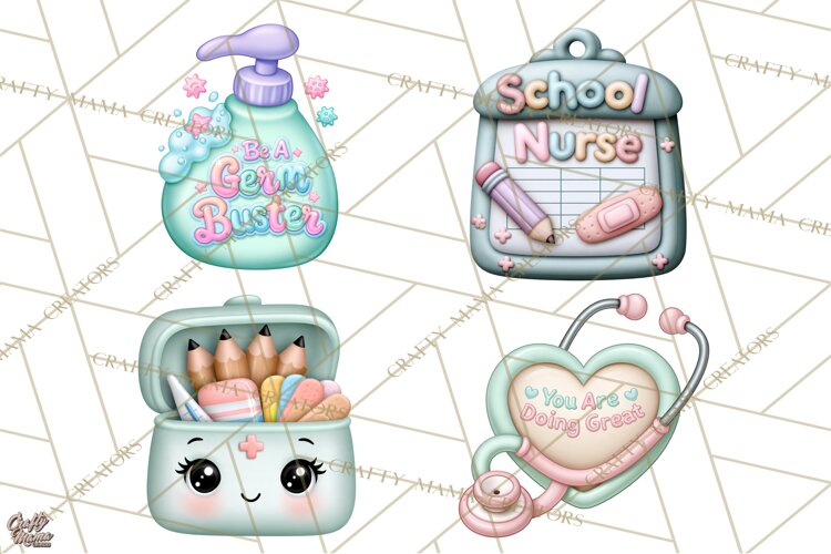 School Nurse Kawaii Clipart example image 1