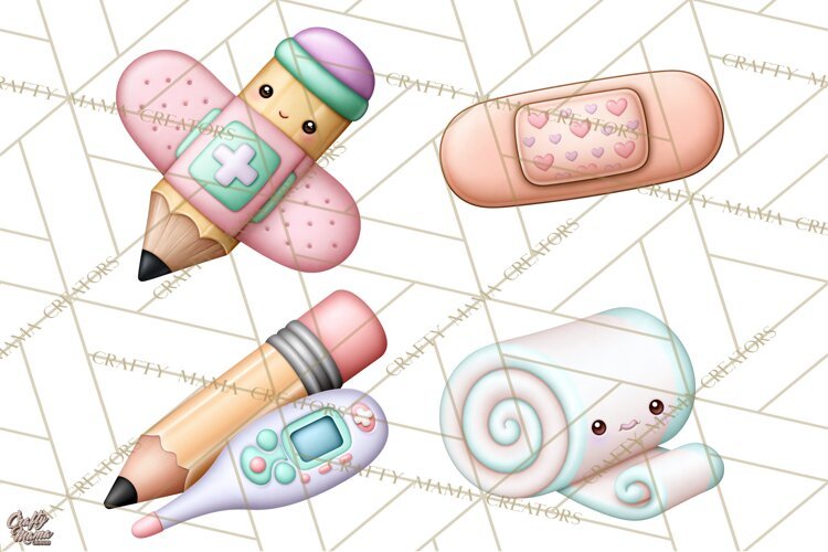 School Nurse Kawaii Clipart example image 1